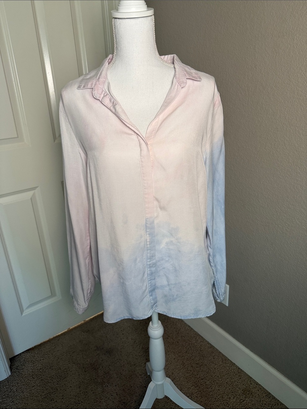 cloth & stone Pink to Blue Ombre Button-Down Shirt